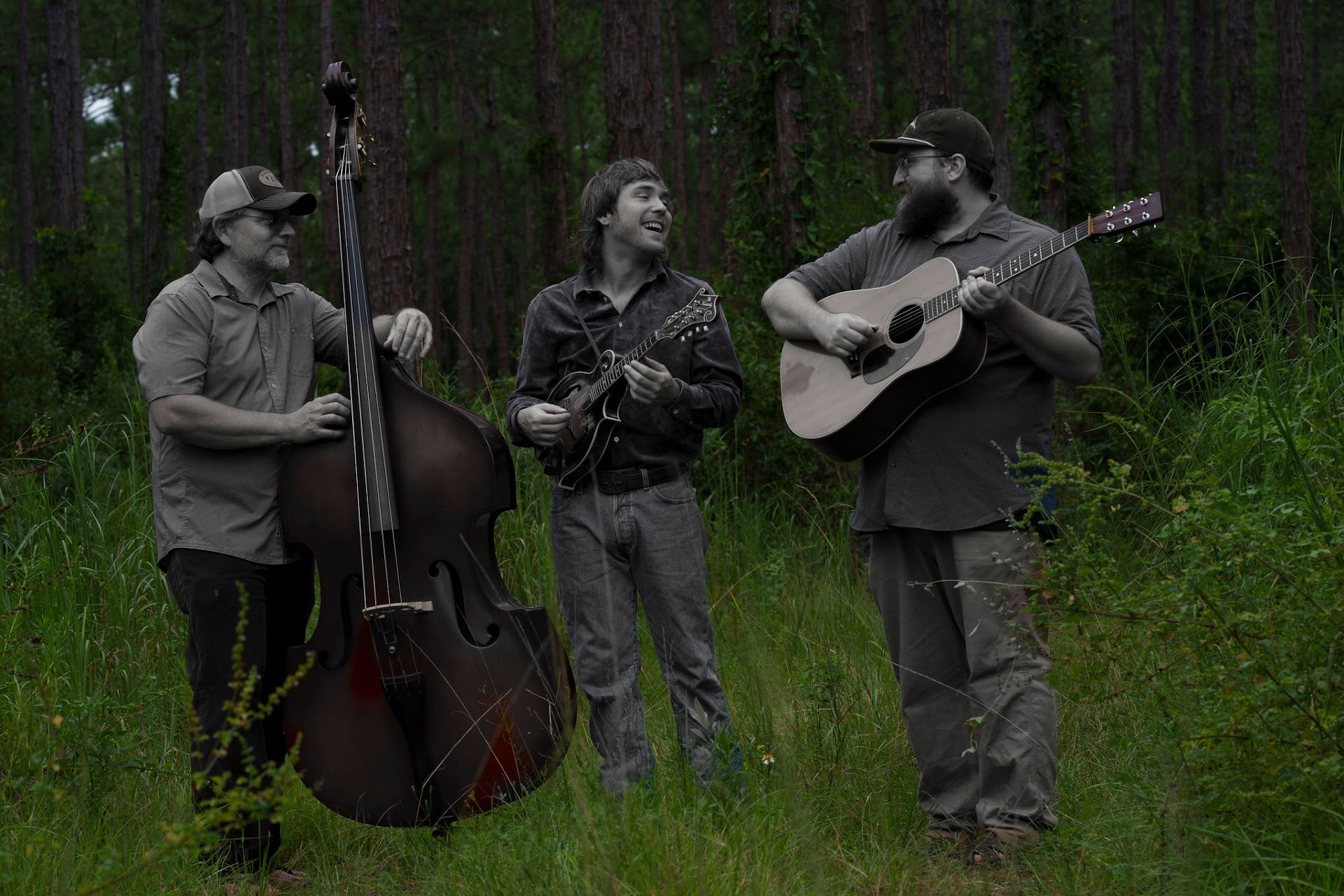 RPM laughing together in the woods